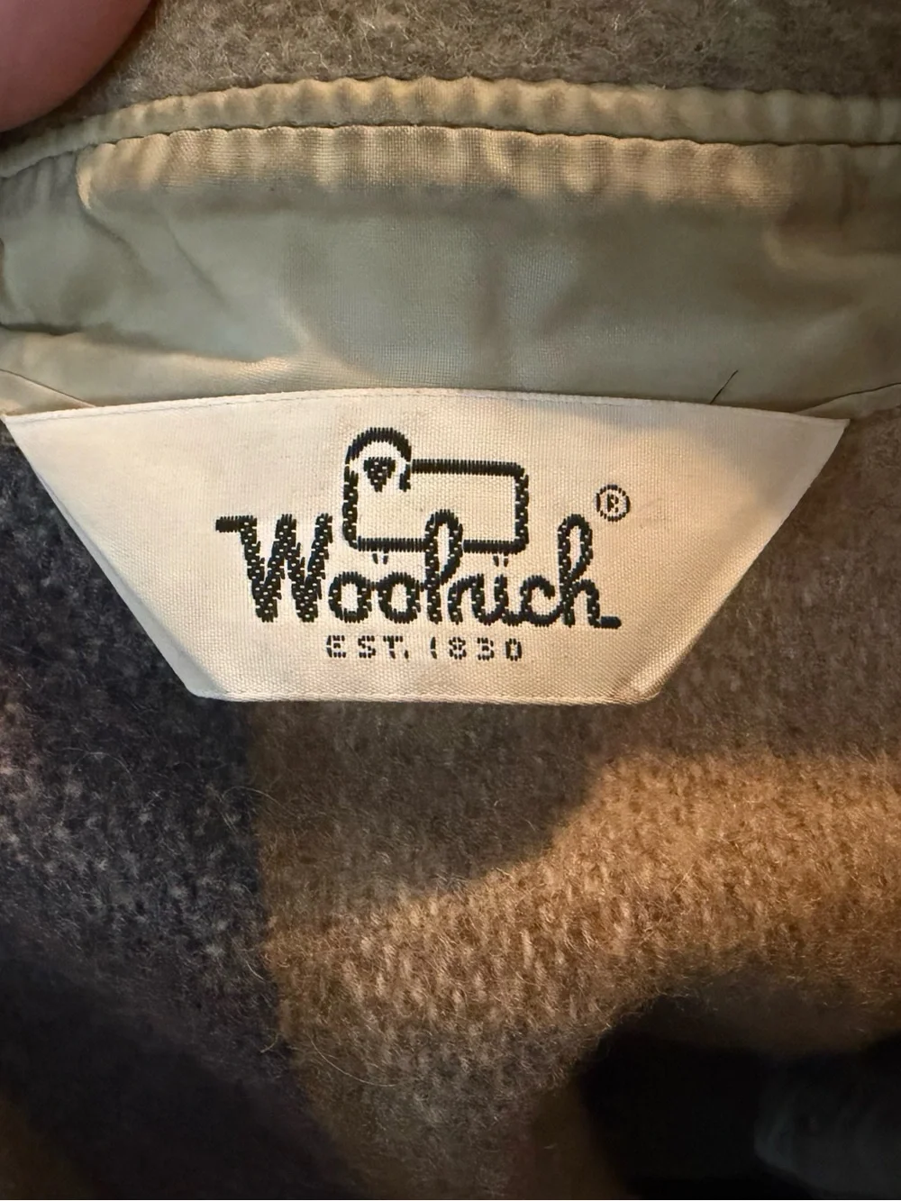 Woolrich Men's Plaid Shacket in Gray and Tan